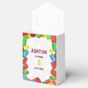 Ballotins Carte d'invitation d'anniversaire Blocs de constru