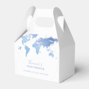 Ballotins Carte du monde bleu Voyage Baby shower d'aventure