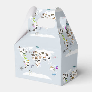 Ballotins Carte du monde pour enfants Animaux