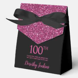Ballotins Carton de remerciement 100e anniversaire noir pail