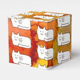 Ballotins Cartoon Cats Doodle Line Drawing Favor Boxes