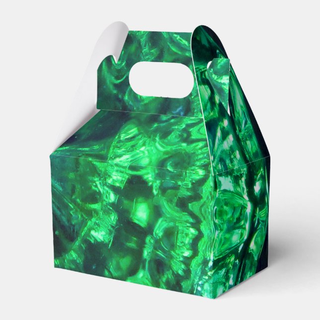 Ballotins Célébration Emerald Green Favor boîte cadeau (Verso)