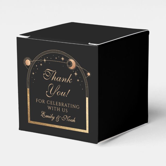 Ballotins Céleste Black Gold Sun Moon Stars Mariage (Verso)