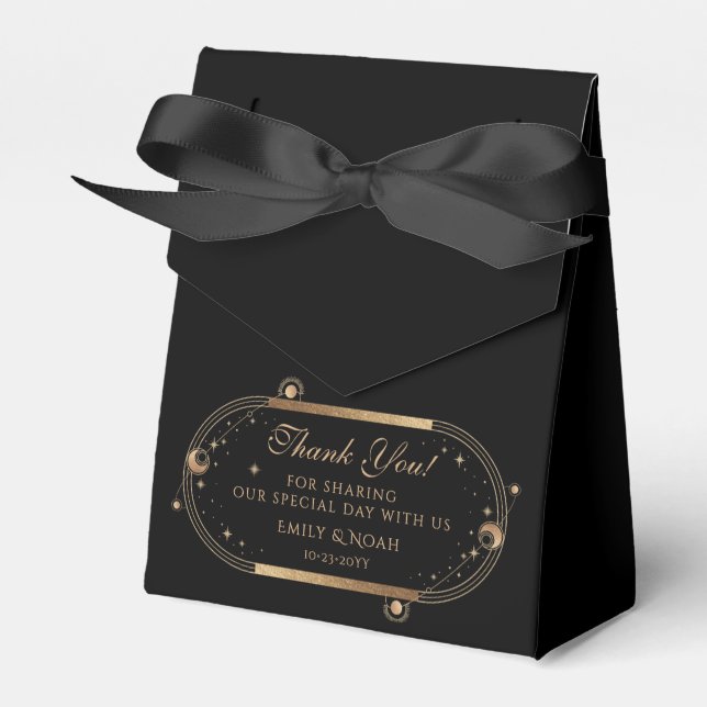 Ballotins Céleste Black Gold Sun Moon Stars Mariage (Verso)