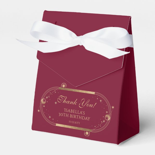 Ballotins Celestial Red Gold Sun Moon Stars 30e anniversaire (Verso)
