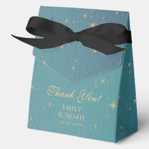 Ballotins Celestial Turquoise Gold Sun Moon Stars Mariage