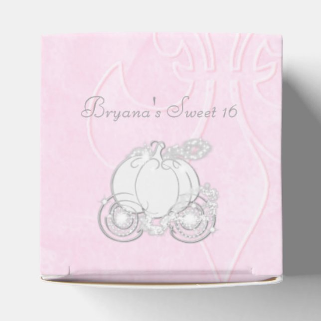 Ballotins Cendrillon Argent Carriage Pink Party Favoriser le (Haut)