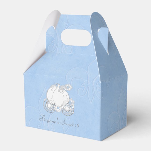 Ballotins Cendrillon Silver Carriage Blue Party Favoriser le (Verso)