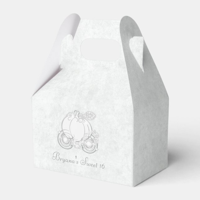 Ballotins Cendrillon Silver Carriage White Party Favoriser l (Verso)