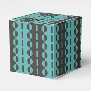 Ballotins Cercles sur Rayures - Charbon Aqua Bleu Classique