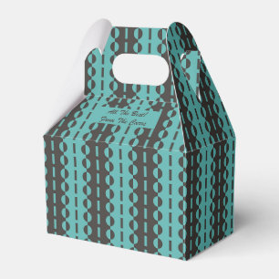 Ballotins Cercles sur Rayures - Charbon Bleu Aqua Gable