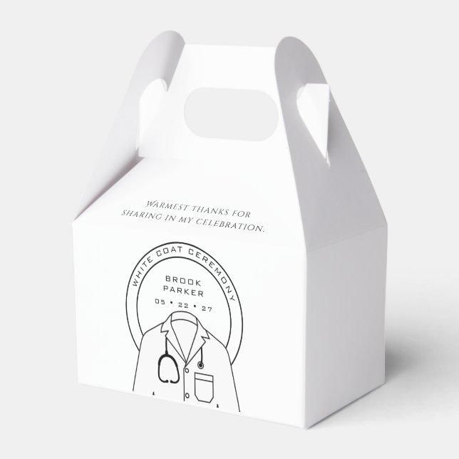 Ballotins Cérémonie de la robe blanche personnalisée Merci (Verso)
