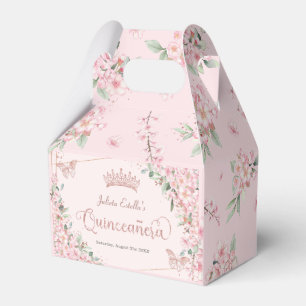 Ballotins Cerise Fleurs Rose Or Quinceanera Anniversaire