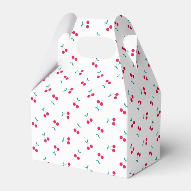 Ballotins Cerise mignonne Cerises esthétiques Motif Blanc (Verso)