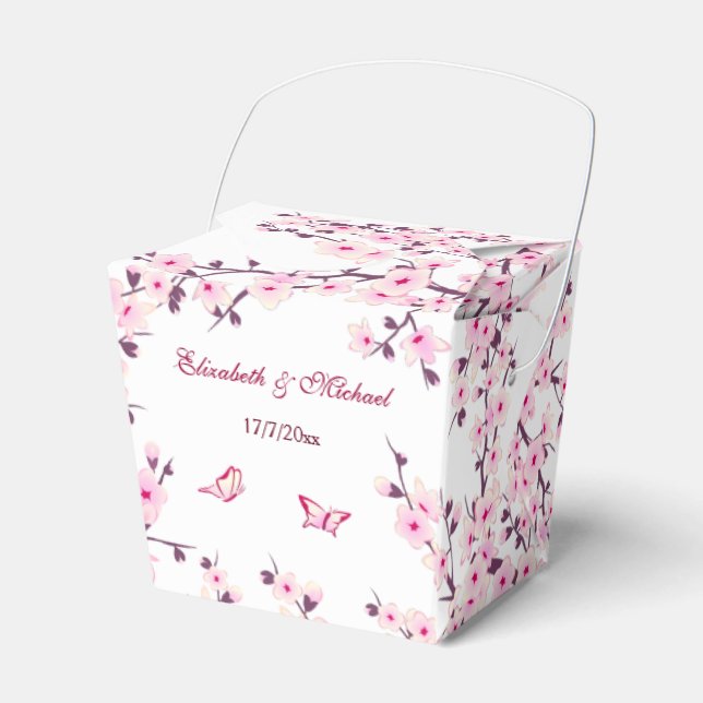 Ballotins Cerisier Fleur rose Blanc Blanc Personnalisé Maria (Verso)
