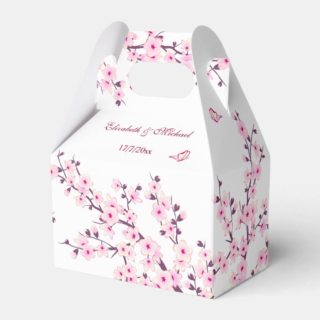 Ballotins Cerisier Fleur rose Blanc Blanc Personnalisé Maria (Verso)