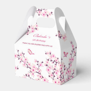 Ballotins Cerisier Fleur rose Blanc Merci d'anniversaire
