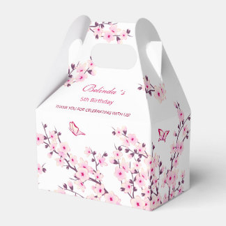Ballotins Cerisier Fleur rose Blanc Merci d'anniversaire