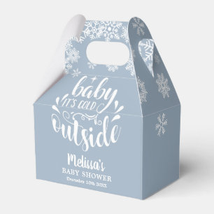 Ballotins C'est froid dehors Blue Boy Hiver Baby Shower