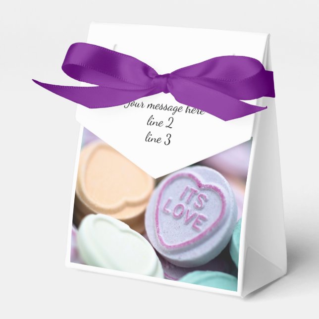 Ballotins "C'est l'amour" Love heart sweets ballotin (Verso)