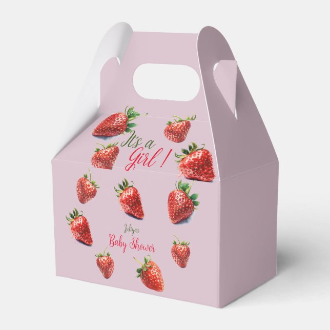 Ballotins C'est un baby shower de fraise fille (Verso)