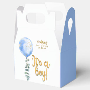 Ballotins C'est Un Baby shower Garçon Bleu Aquarelle Bleu Ga