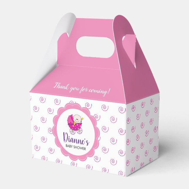 Ballotins C'est un Ballotin Baby shower rose spirale (Verso)