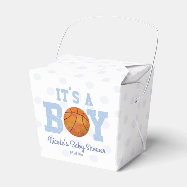 Ballotins C'est un garçon ! Baby shower Blue Basketball (Verso)
