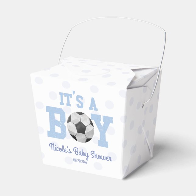 Ballotins C'est un garçon ! Baby shower de balle de football (Verso)
