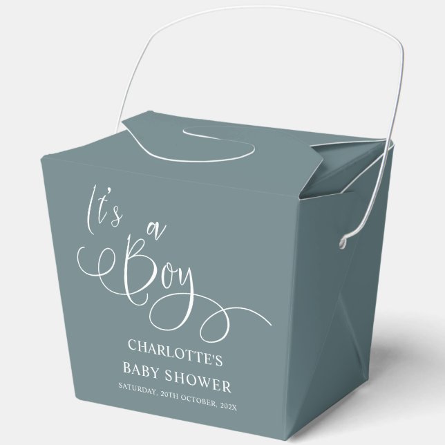 Ballotins C'est un garçon ! Baby shower de calligraphie mini (Recto)