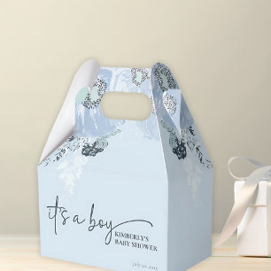 Ballotins C'est un garçon Baby Shower floral bleu