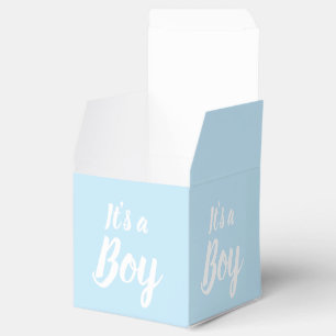 Ballotins C'est un garçon, un baby shower bleu clair, révèle