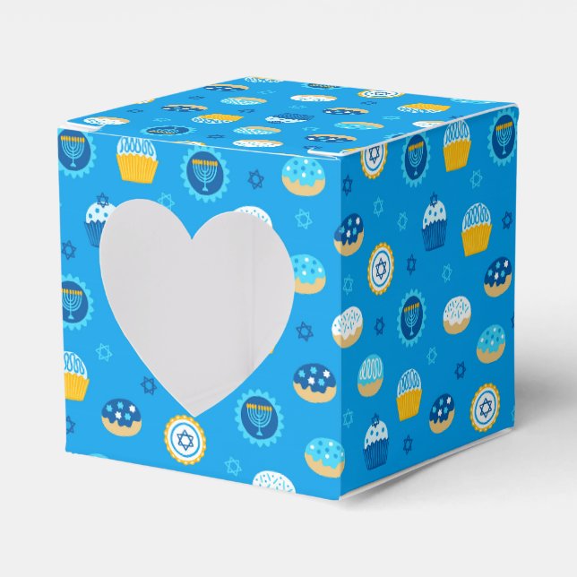 Ballotins Chanukah Star juive Cupcakes Blue Jelly Doughnut (Verso)
