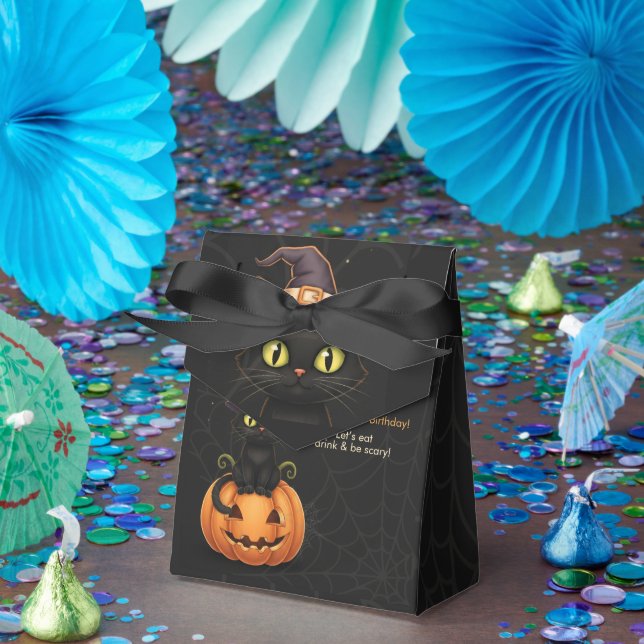 Ballotins Chat à sorcière mignonne et Citrouille Anniversair (Fête)