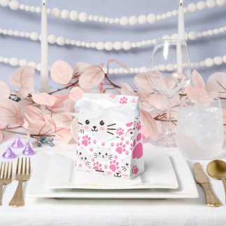 Ballotins Chat blanc mignon et rose