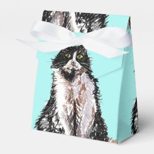 Ballotins Chat Tuxedo Noir Blanc Chats Anniversaire Turquois
