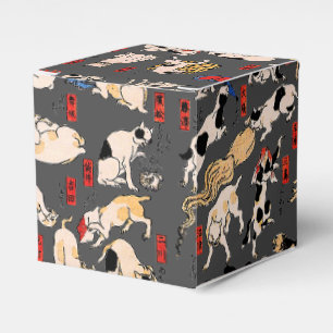 Ballotins chats japonais Ukiyo-e Funny kitty