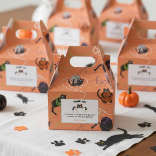 Ballotins Chats noirs et Halloween en fer à la carreaux
