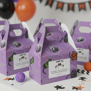 Ballotins Chats noirs et Halloween en fer à la carreaux