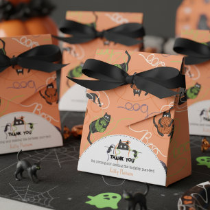 Ballotins Chats noirs et Halloween en fer à la carreaux