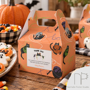 Ballotins Chats noirs & Pelote de laine Halloween orange