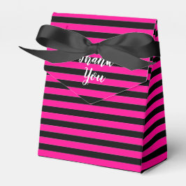 Ballotins Chaud rose noir rayures stylées Merci