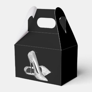 Ballotins Chaussure à talon haut pailletée argentée