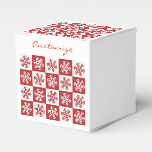 Ballotins Chèque rouge/blanc motif flocon de neige Thunder_C