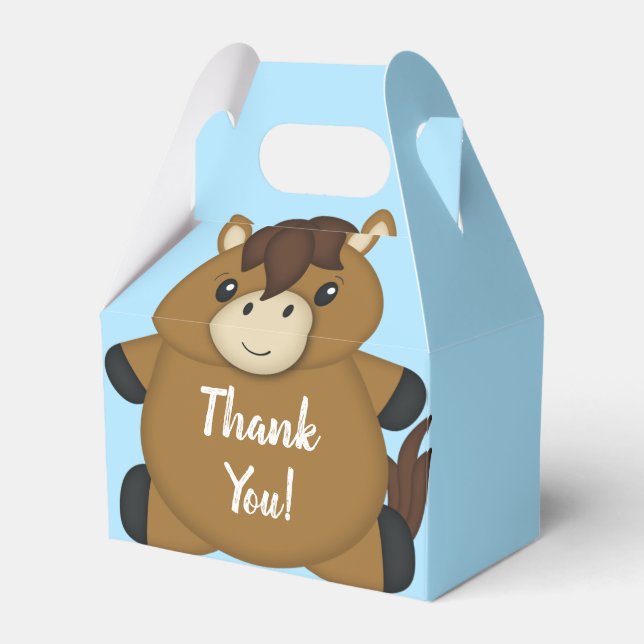 Ballotins Cheval Baby shower Blue Boy (Verso)