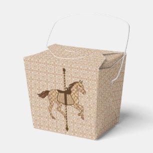 Ballotins Cheval de carrousel - brun chocolat et bronzage