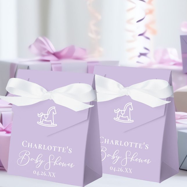 Ballotins Cheval Rocher Baby shower violet Personnalisé (Créateur téléchargé)