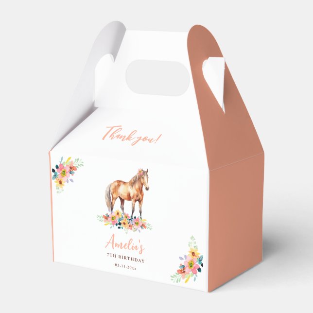 Ballotins Cheval rose Floral Anniversaire Pony Ballotin (Verso)
