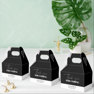Ballotins Chic Anniversaire Noir et Blanc Merci