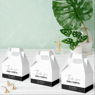 Ballotins Chic Anniversaire Noir et Blanc Merci